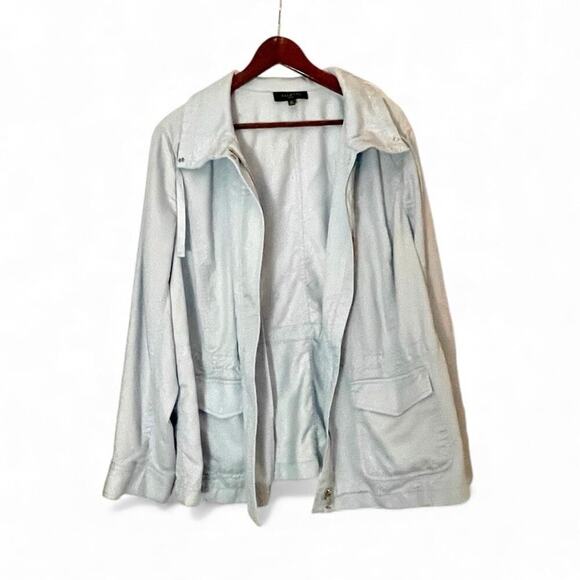 Talbots Light Blue Tencel Drawstring Jacket – Women’s 2X - Picture 5 of 8